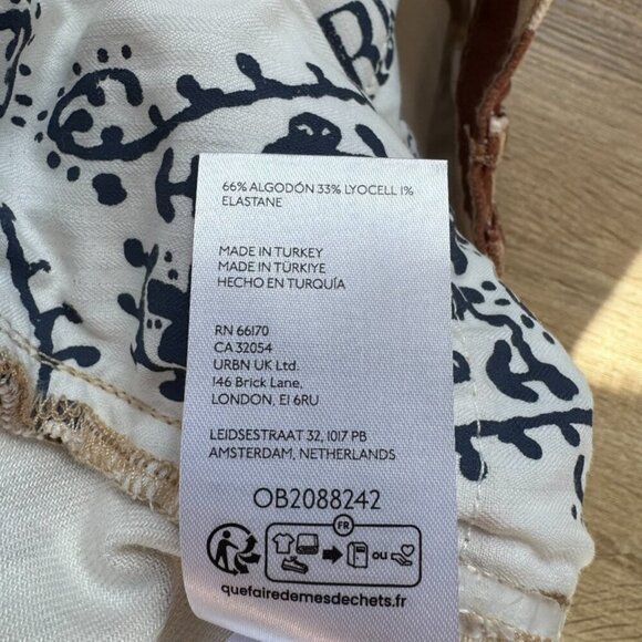 NWT Free People Cow Print Jeans Risk Taker Brown Denim 25 - Picture 12 of 14